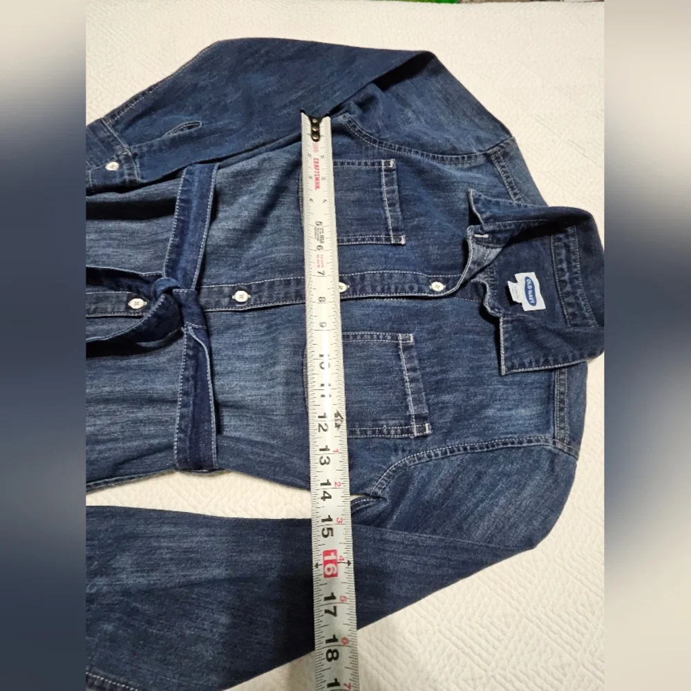 Old Navy denim belted shirtdress Girls Size L 10-12 - Picture 4 of 7
